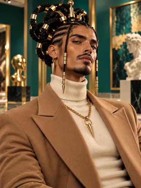Architectural hair and a distinct personal style.